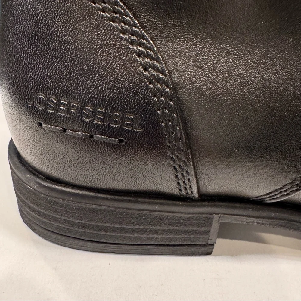 NEW Josef Seibel Simona 01 Women’s Black Leather Lace Up Boots Sz US 6-6.5 EU 37